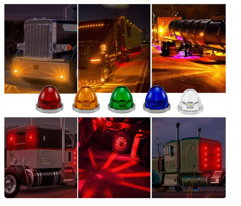 Luci di anguria a LED per semi -camion semi di vetro di vetro leggero
