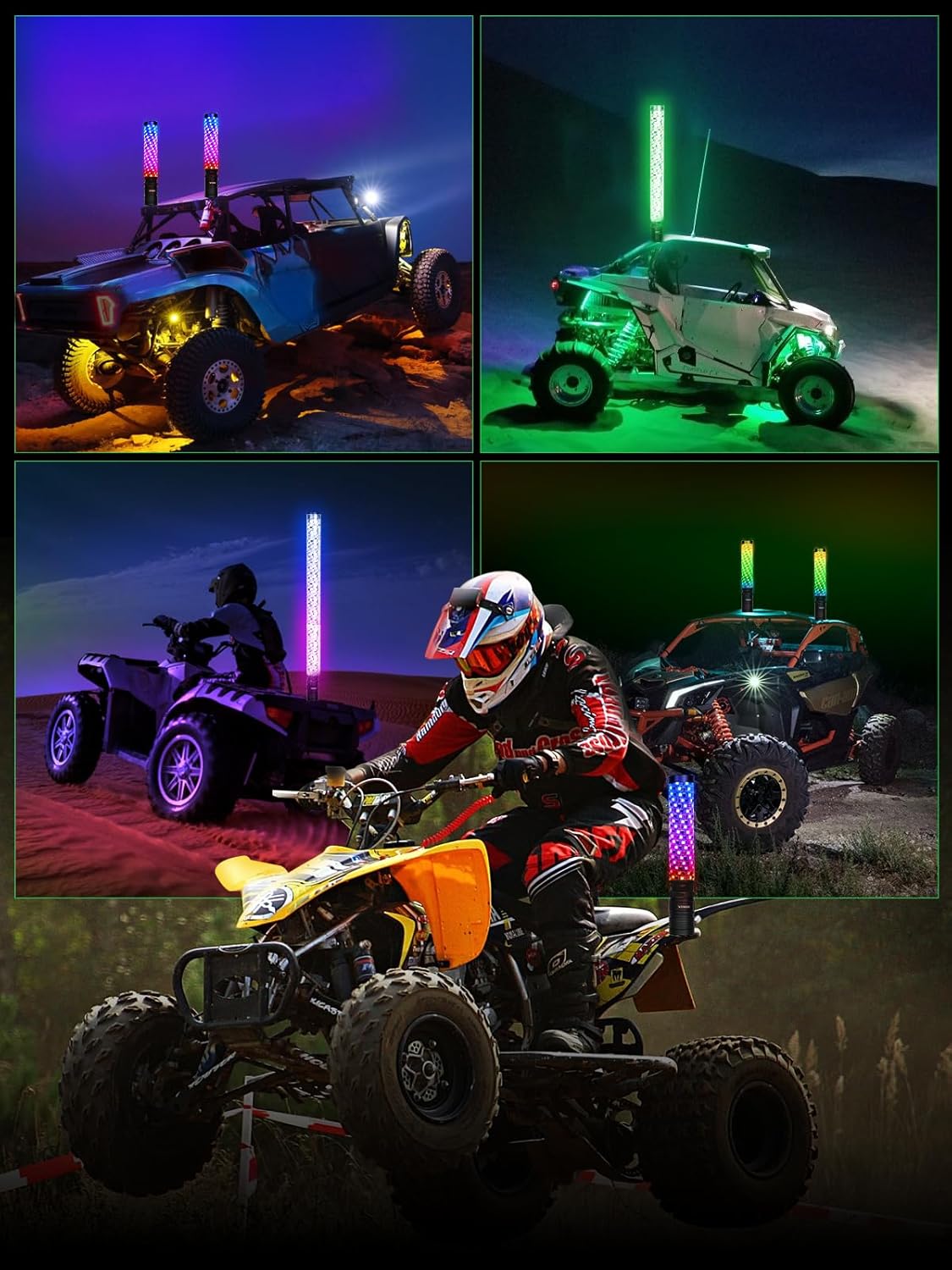 Luce a frusta a LED con modelli di inseguimento di controllo remoto e APP per ATV