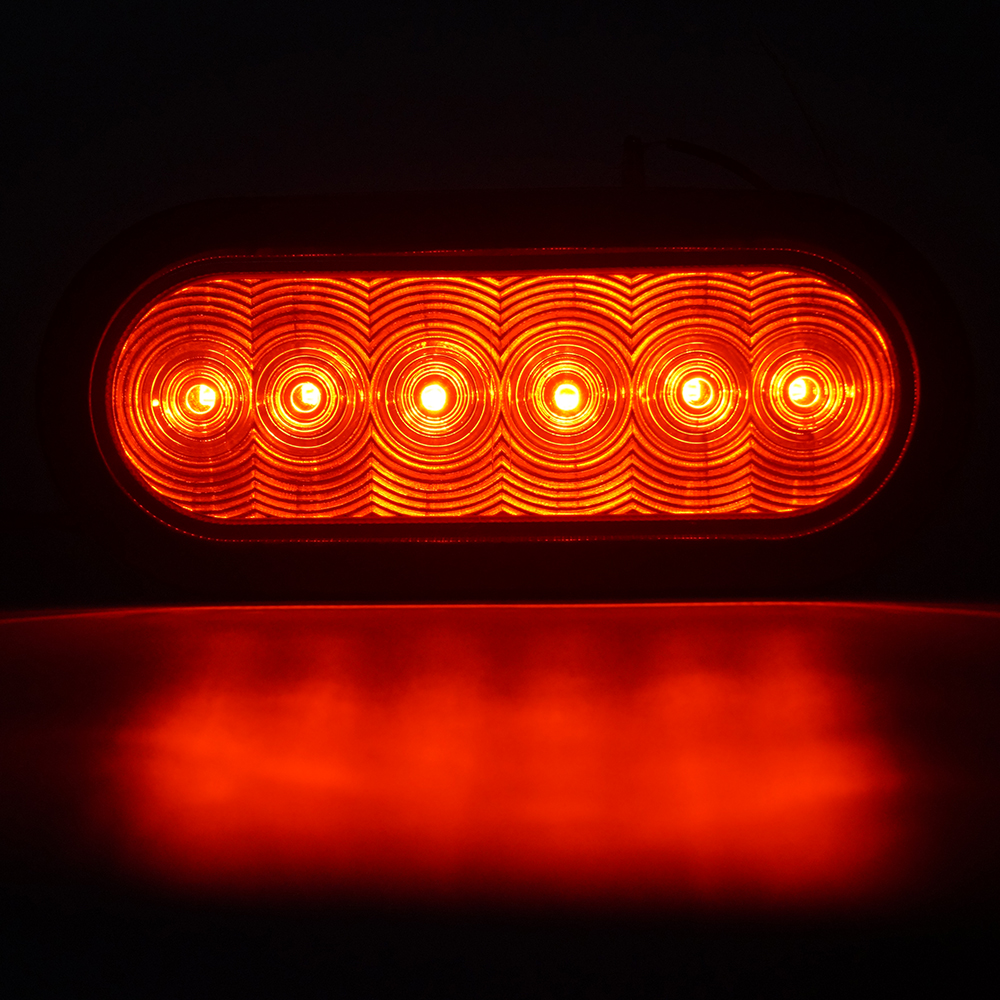 Fanale posteriore ovale a LED rosso da 6 " pollici