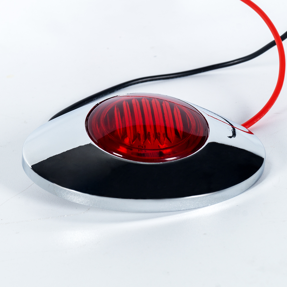 Luci di autorizzazione del marcatore ovale a LED con cornice cromata