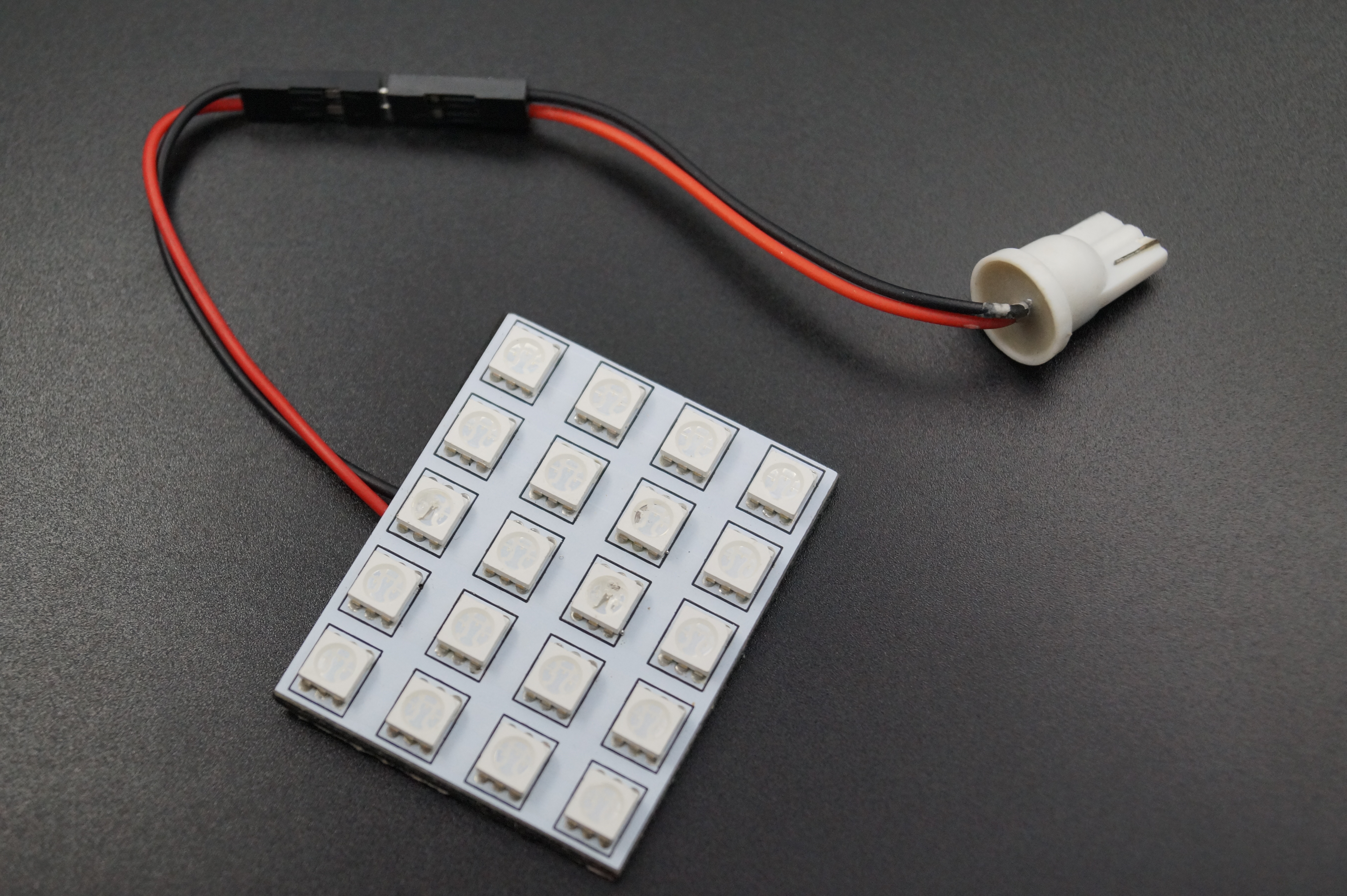 Luce da lavoro a LED da 27 Watt, luce da lavoro a LED quadrata impermeabile, lampadina per auto a LED di colore blu T10, lampadina per auto a LED per interni di colore blu, luce di posizione laterale a LED da 3/4 pollici