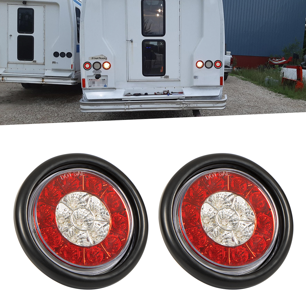 4 pollici rotondi 3 luci di coda a LED impermeabili