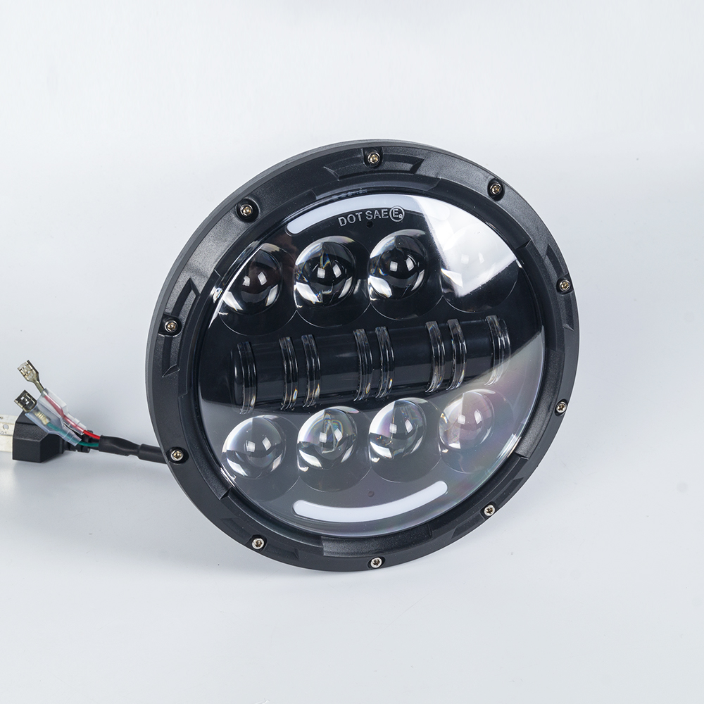 7 "Portale a LED per jeep wrangler drl luci di lavoro a fascia bassa