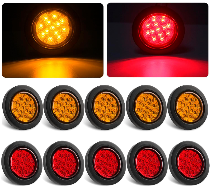 Luce di posizione laterale a LED da 12 V, Luce di posizione laterale a LED impermeabile, Luce di posizione laterale a LED impermeabile, Luce di posizione laterale a LED da 2,5 pollici impermeabile, Luce di posizione laterale a LED per auto DC12V