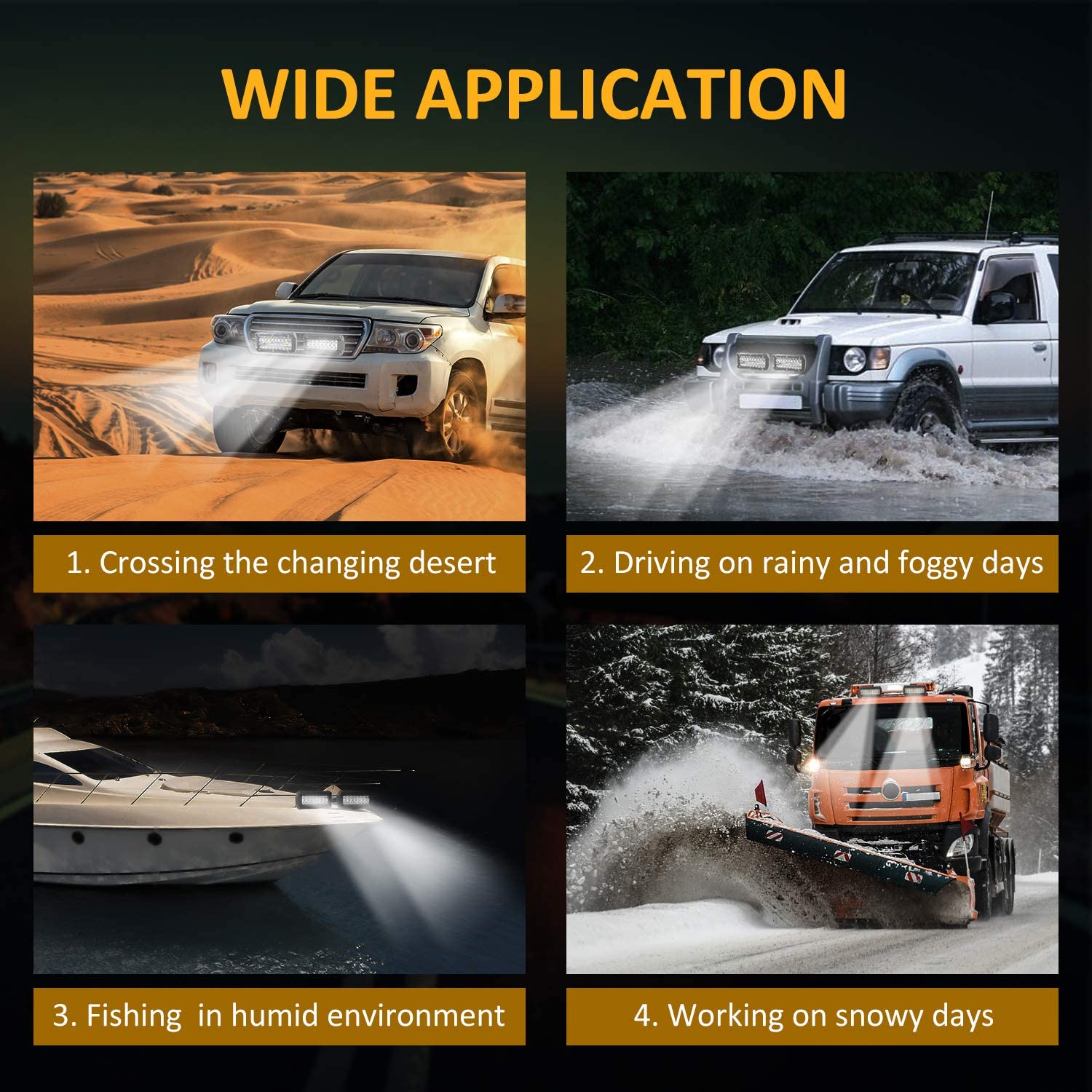 Lampada da lavoro da lavoro quadrata 120w a LED 