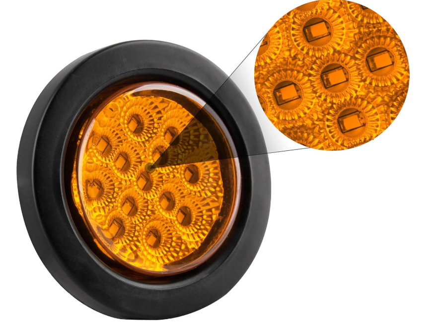 Luci di posizione laterali a LED rotonde da 2,5 "Luci rotonde per camion con rimorchio