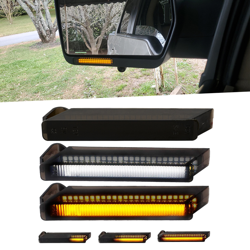 Ford F150 LED di spedizione Flash e DRL retrovisore Specchio retrovisore Segnali di svolta in esecuzione (lente affumicata)