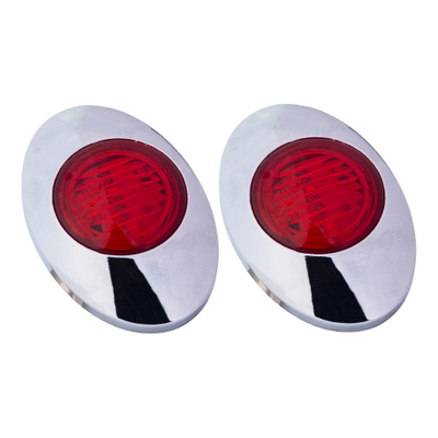 Luci di autorizzazione del marcatore ovale a LED con cornice cromata