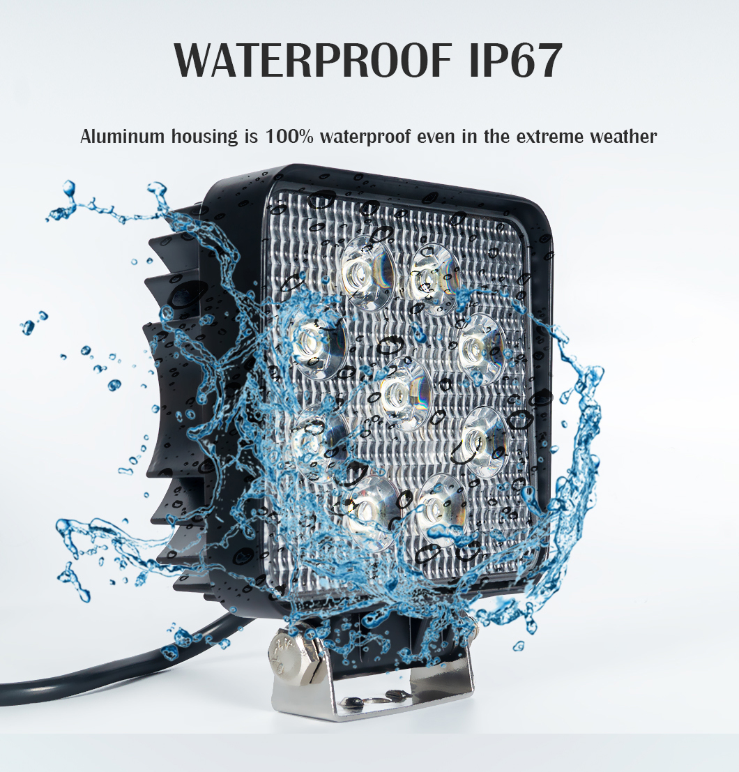 Automotive 48W*2 LED Square Work Light per camion