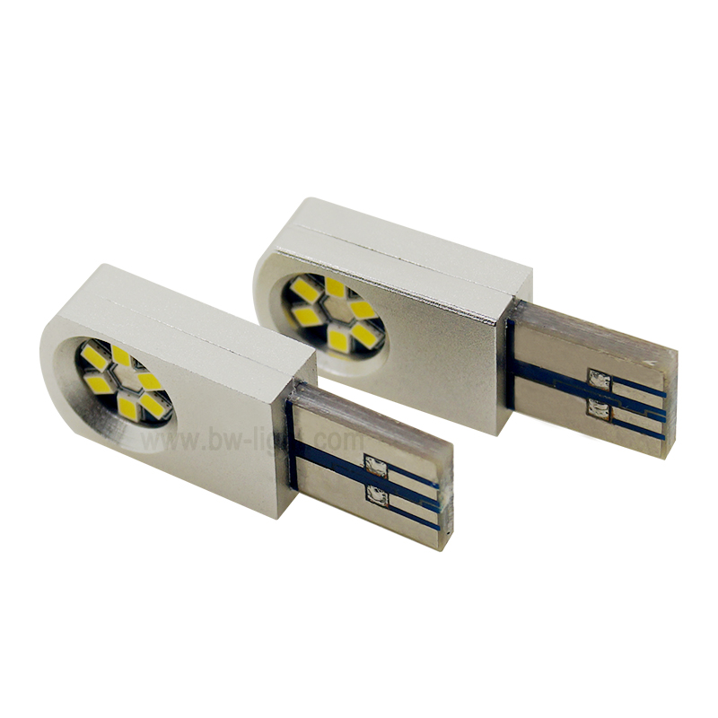 Lampada a luce LED automatica Canbus T10 di colore grigio 