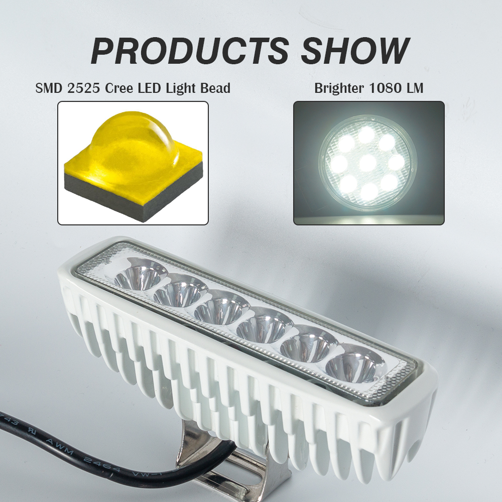 Luce di lavoro LED a basso profilo rettangolare da 18 W 