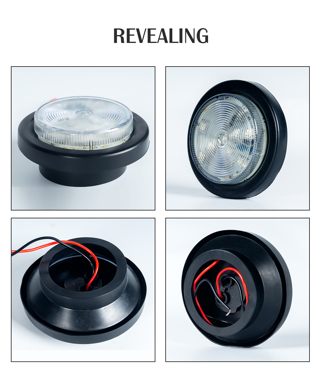 Luci di indicatore laterale di spazzatura a led impermeabili, luci di indicatore laterale a LED rotonde, luci di indicatore laterale a led del rimorchio, luci di indicatore di clearance a led rotonda impermeabile, luci di indicatore a led del rimorchio impermeabile