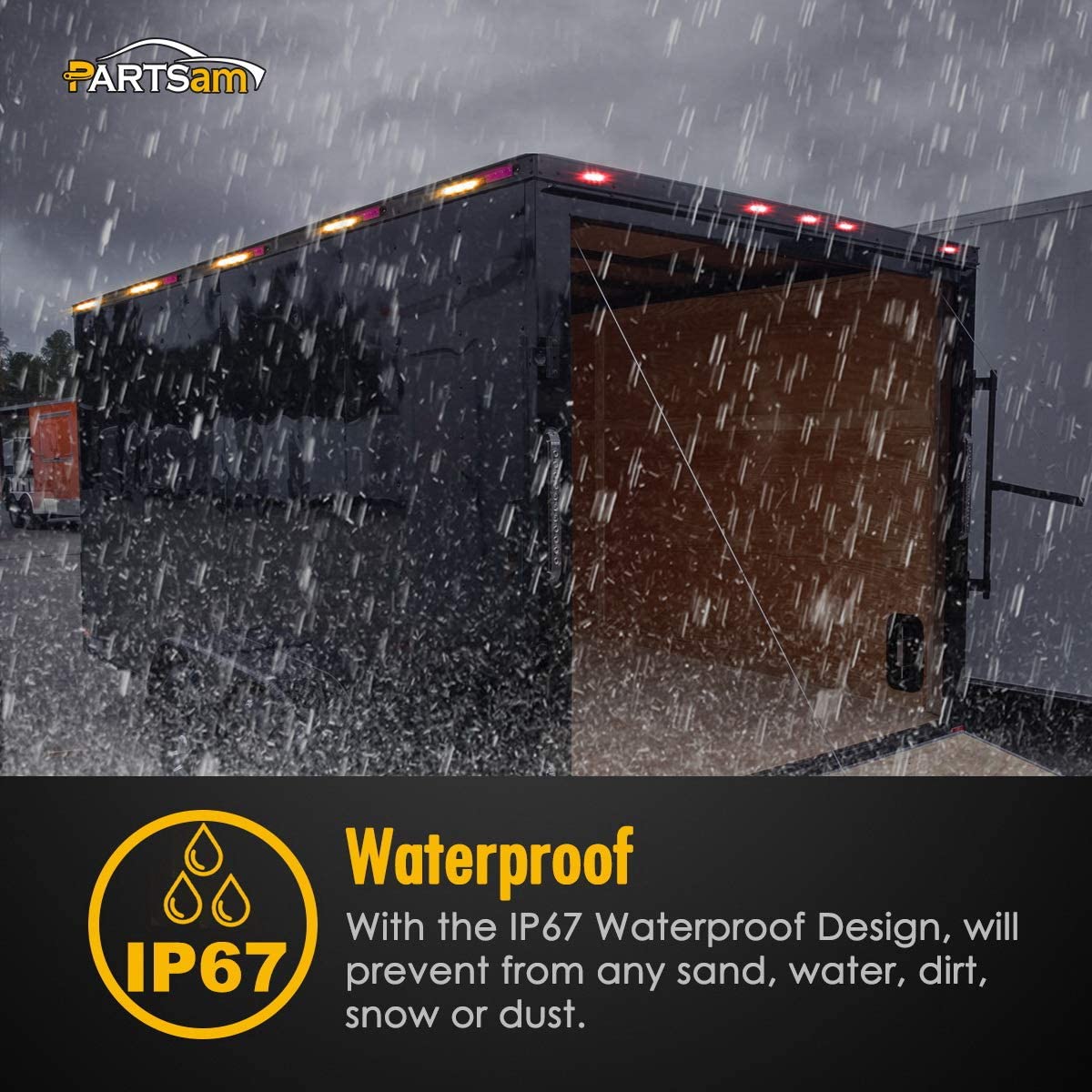 Luce da lavoro a LED da 27 Watt, luce da lavoro a LED quadrata impermeabile, Luce da lavoro a LED di vendita calda da 48 W, lampadina per auto a LED di colore blu, La terza luce di stop per Ford Mazda