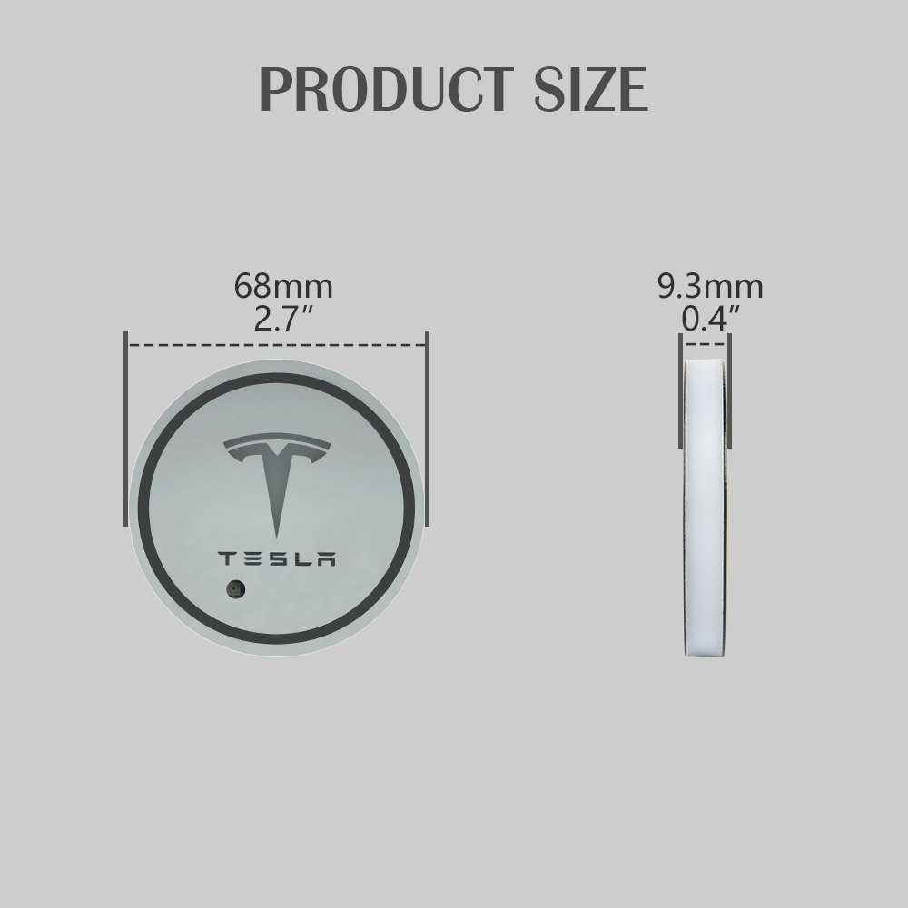 Luci del supporto per tazza per auto a LED per Tesla Model Y x S 3 con tappeto di ricarica USB 