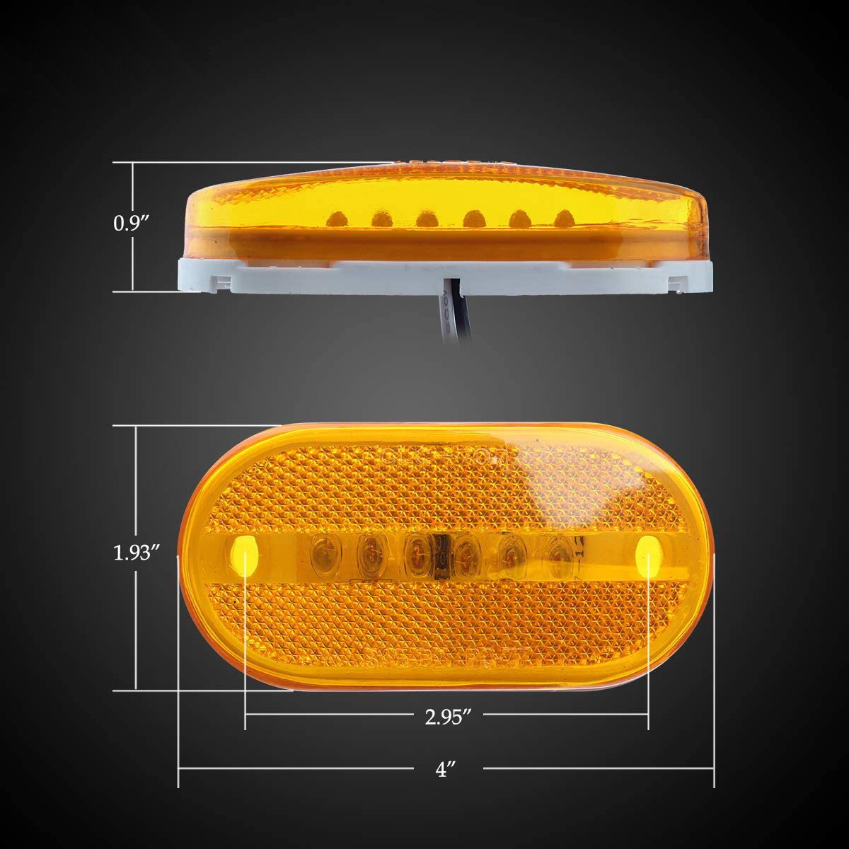 Luce di ingombro laterale per auto a LED da 4 "DC12V più luminosa e robusta Lar