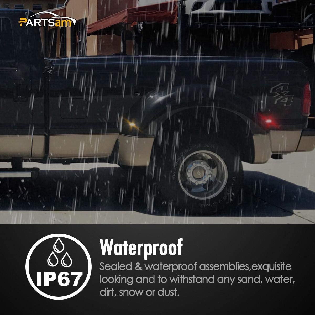 Luce da lavoro a LED da 27 Watt, luce da lavoro a LED quadrata impermeabile, Luce da lavoro a LED di vendita calda da 48 W, lampadina per auto a LED di colore blu, La terza luce di stop per Ford Mazda