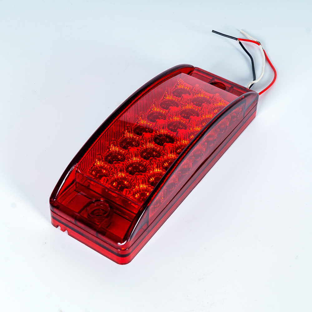 Fanale posteriore a LED rettangolare rosso da 6 pollici